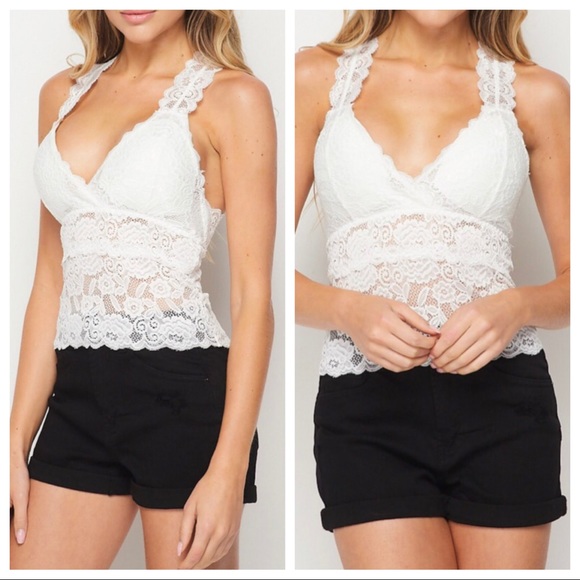 Fabulous Lace bra Tank with removable pads - Picture 2 of 4